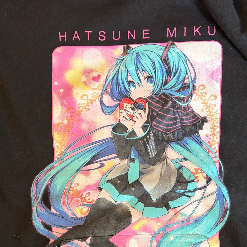 Women’s Black Hatsune Miku Graphic Hoodie - Picture 2 of 7